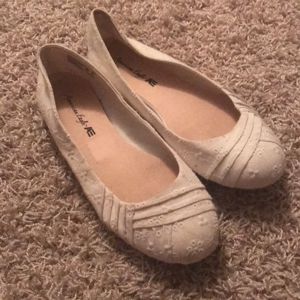 White ballet flats